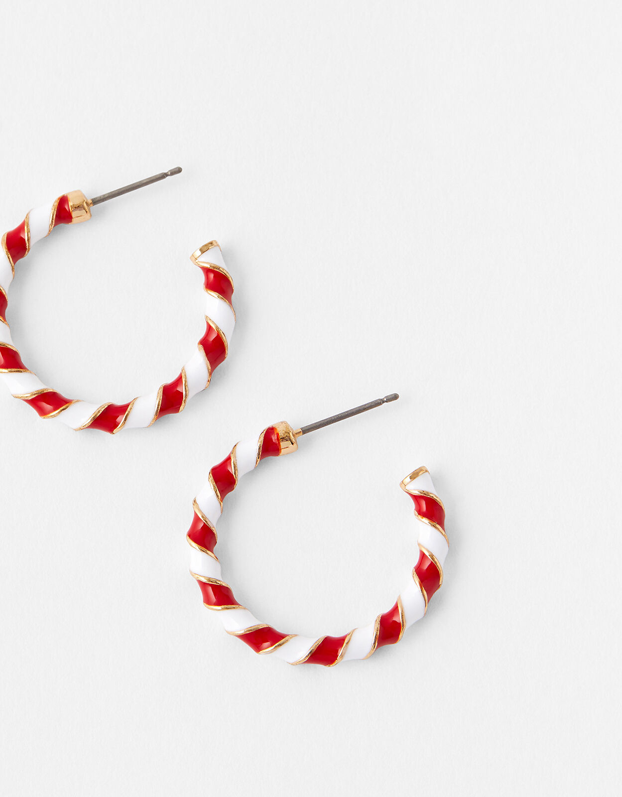 Candy cane online hoop earrings