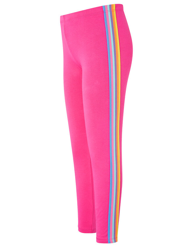 Rainbow Tape Jersey Leggings, Pink (PINK), large