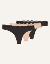 Lace Thongs Set of Three, Multi (ASSORTED), large