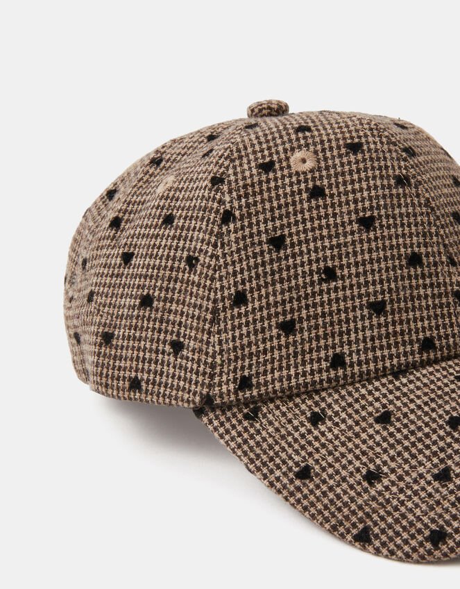 Heart Houndstooth Baseball Cap, , large