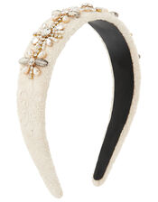 Embellished Lace Headband, , large