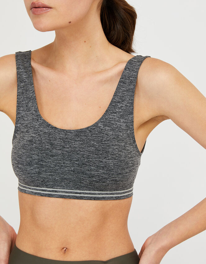 Seamless Sporty Crop Top, Grey (GREY), large
