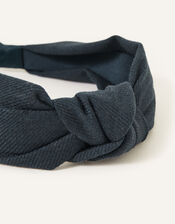 Knot Headband in Linen Blend, Teal (TEAL), large