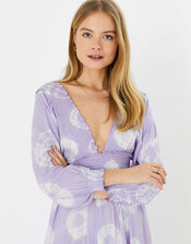 Tie Dye Maxi Dress, Purple (LILAC), large