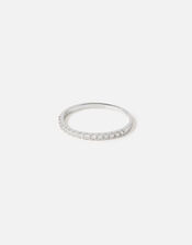 Sterling Silver Crystal Eternity Ring, White (ST CRYSTAL), large