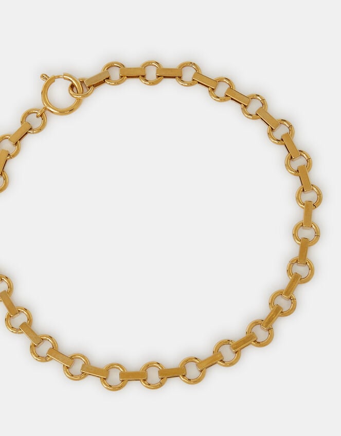 14ct Gold-Plated Round Link Chain Necklace, , large