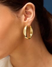 14ct Gold-Plated Chunky Hoop Earrings, , large