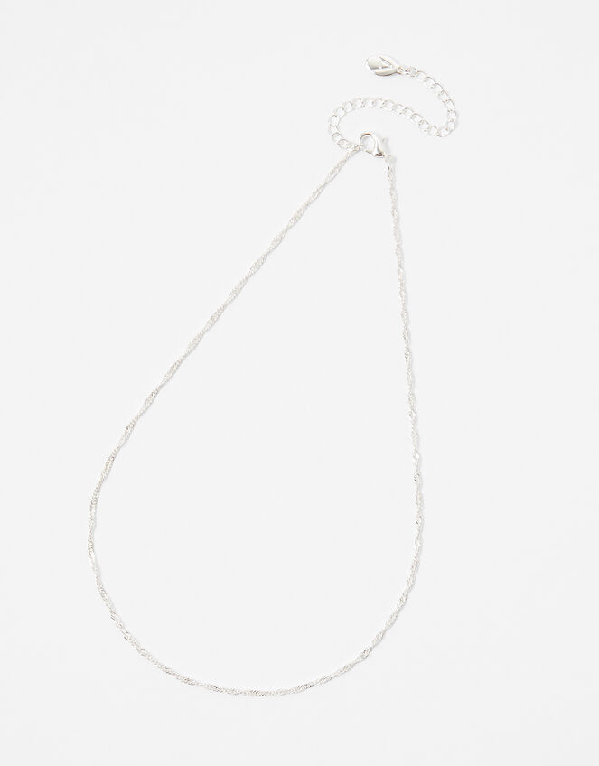 Twist Chain Necklace, Silver (SILVER), large