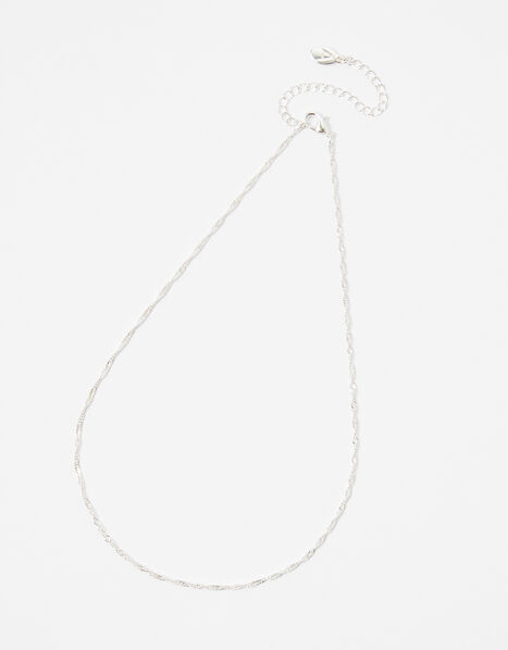 Twist Chain Necklace Silver, Silver (SILVER), large