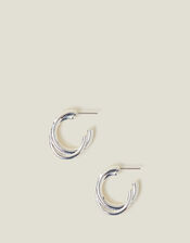 Chunky Twist Hoops, , large