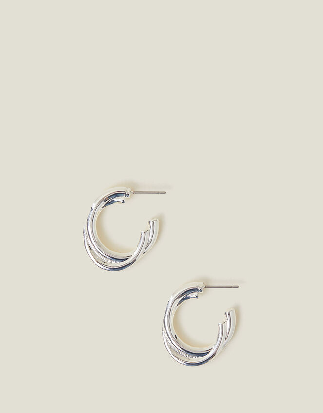 Chunky Twist Hoops, , large