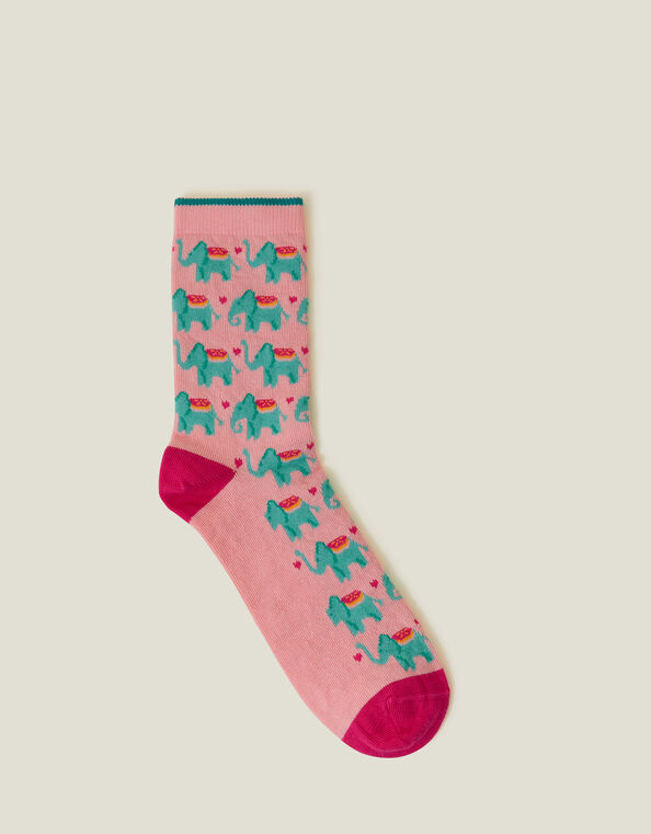 Elephant Print Socks, , large