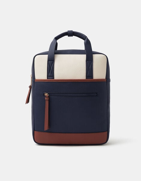 Faux Leather Backpack, Multi (DARKS MULTI), large