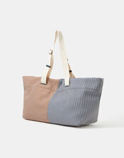 Large Stripe Shopper Bag, , large