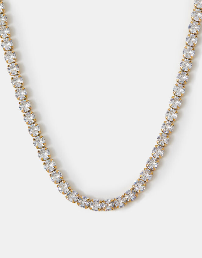 Stainless Steel Tennis Necklace, , large