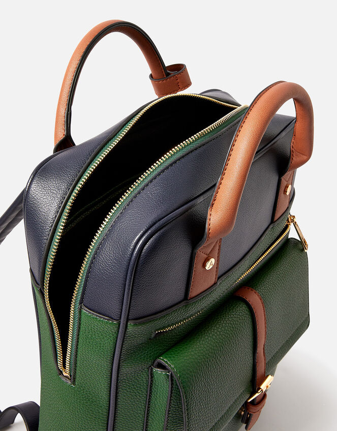 Double Handle Large Backpack, Green (GREEN), large