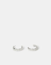 Scallop Hoop Earrings, , large