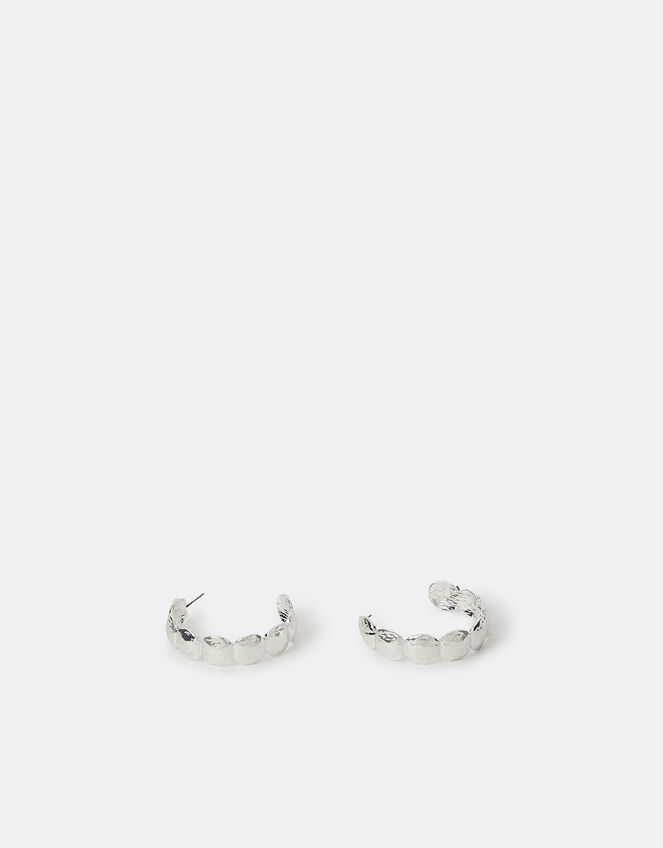 Scallop Hoop Earrings, , large