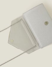 Metallic Envelope Clutch Bag, Silver (SILVER), large