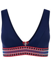 Aztec Underband Bikini Top, Blue (NAVY), large