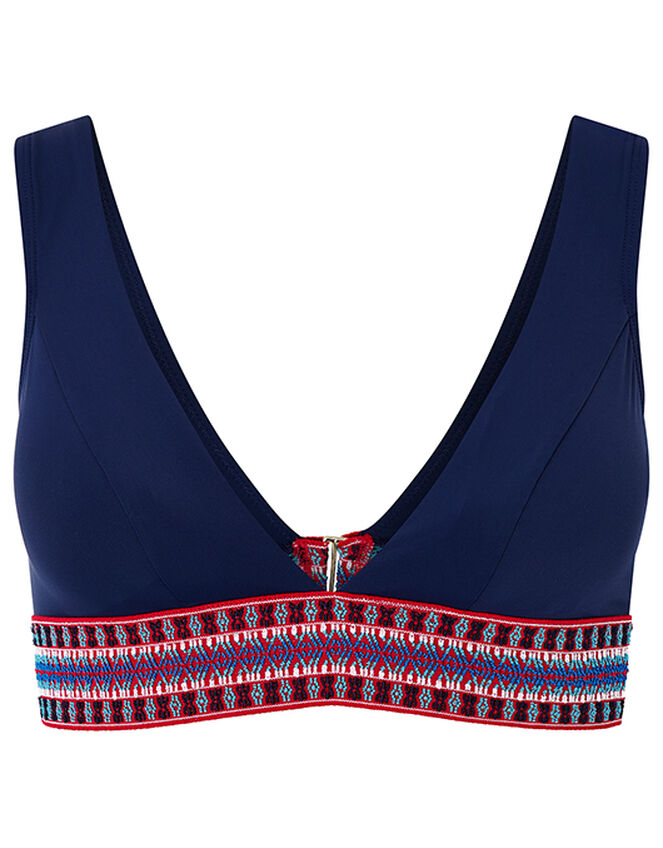 Aztec Underband Bikini Top, Blue (NAVY), large