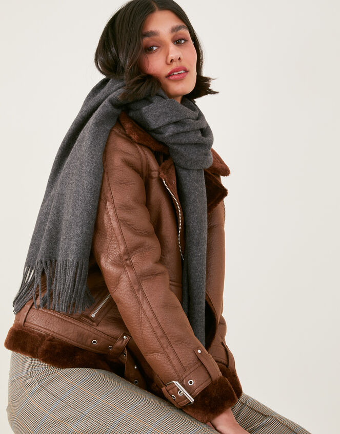 SuperSoft Blanket Scarf Grey Blanket scarves Accessorize UK