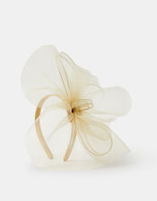 Mia Mini Crin Fascinator, Natural (CHAMPAGNE), large