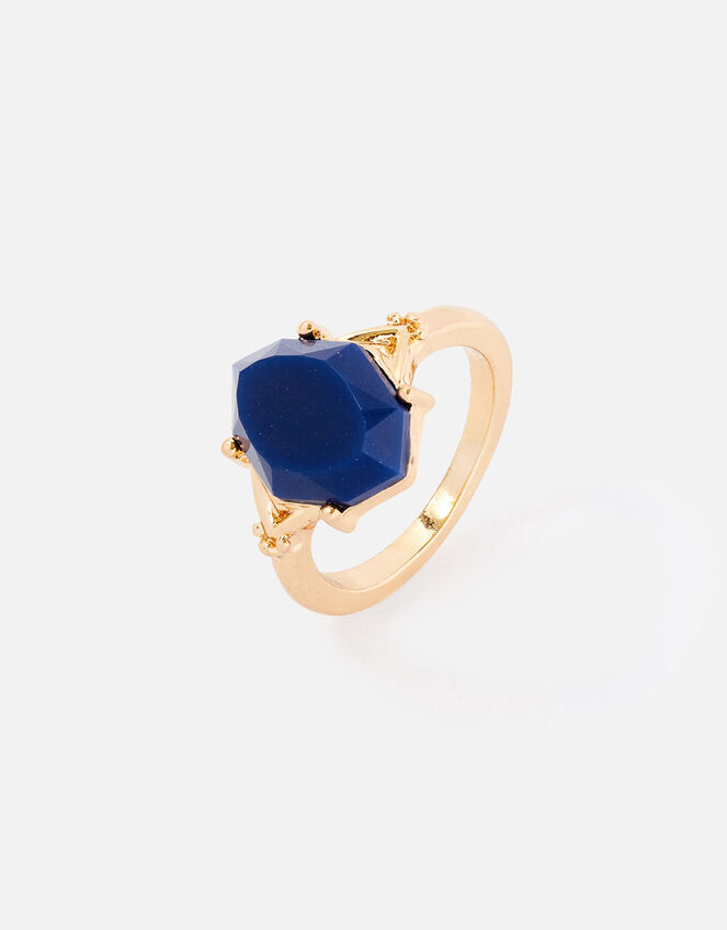 Midnight Sky Delicate Stone Ring, Blue (NAVY), large