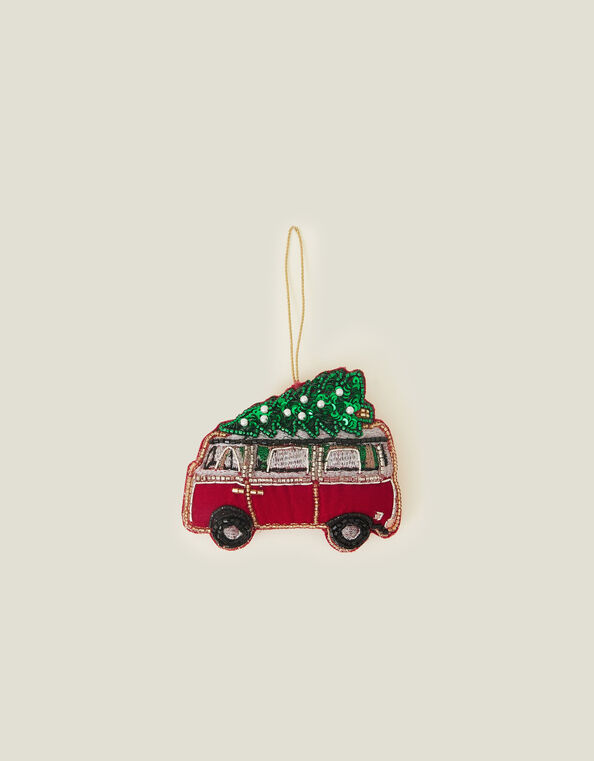 Embellished Campervan Hanging Decoration, , large