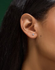 2-Pack Surgical Steel Heart Flatback Stud Earrings, , large