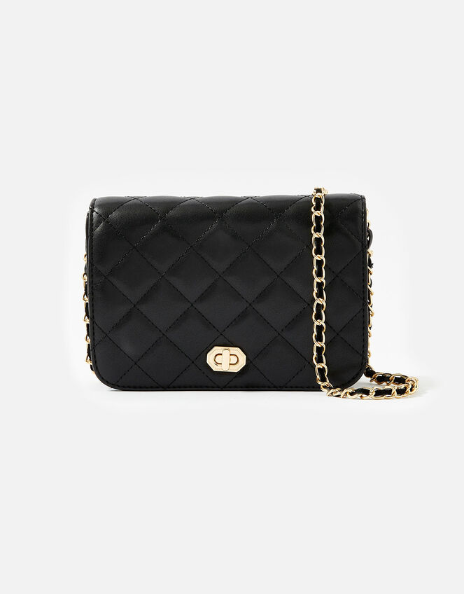 Erin Quilted Cross-Body Bag, Black (BLACK), large