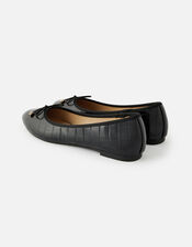 Croc Ballerina Flats, Black (BLACK), large