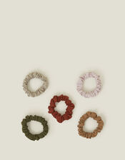 5-Pack Skinny Scrunchies, , large