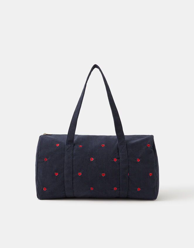 Heart Corduroy Duffle Bag, , large
