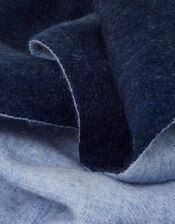 Two Tone Plain Blanket Scarf, , large