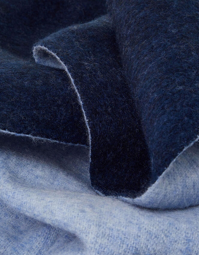 Two Tone Plain Blanket Scarf, , large