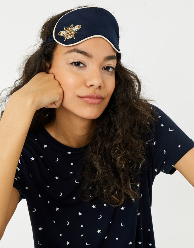 Bee Silk Eye Mask and Scrunchie Set WWF Collaboration, , large