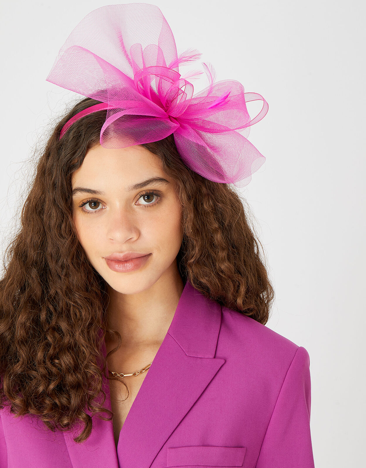 Pink fascinator accessorize on sale