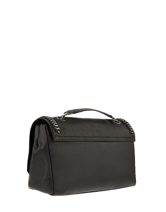 Georgia Leather Chain Trim Bag, , large