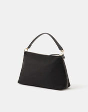 Slouchy Suedette Handbag, Black (BLACK), large