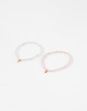Healing Stones Bracelets - Rose Quartz and Clear Quartz, , large