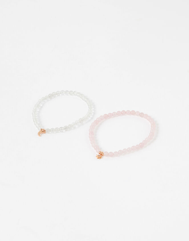 Healing Stones Bracelets - Rose Quartz and Clear Quartz, , large
