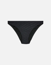 Textured Bikini Briefs, Black (BLACK WHITE), large