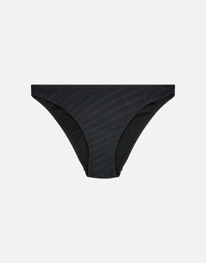 Textured Bikini Briefs, Black (BLACK WHITE), large