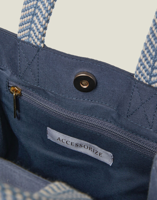 Mini Floral Embroidered Cotton Handbag, , large