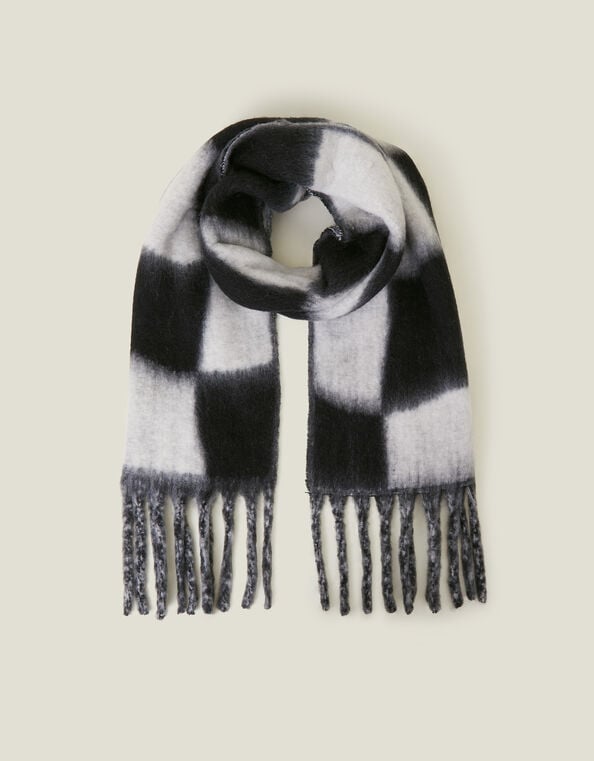 Super Soft Checkerboard Blanket Scarf, , large