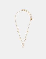 14ct Gold-Plated Rose Quartz Pendant Necklace, , large