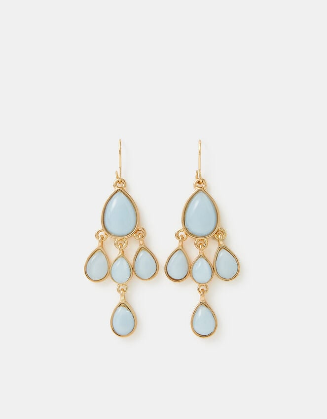Resin Stone Chandelier Drop Earrings, , large