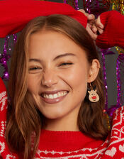 Glitter Reindeer Earrings, , large