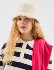 Fluffy Bucket Hat, Natural (NATURAL), large